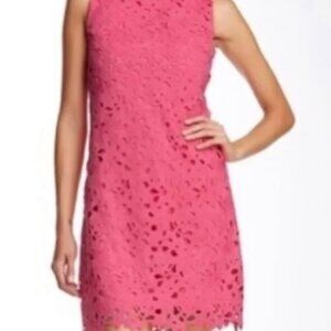 Jessica Simpson Vibrant Pink Lace Dress